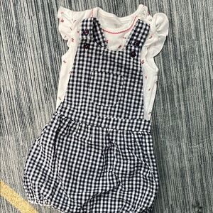 Kids Gingham Overalls